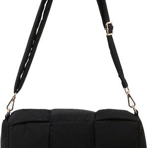 Women Shoulder Bag Puffer Crossbody Purse Designer Woven Handbag Nylon Padded Ho